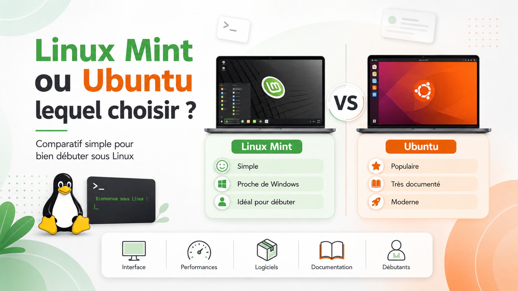 Comparatif entre Linux Mint et Ubuntu pour choisir sa distribution Linux