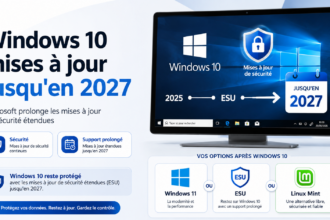 Windows 10 bénéficie de mises à jour de sécurité étendues jusqu’en 2027